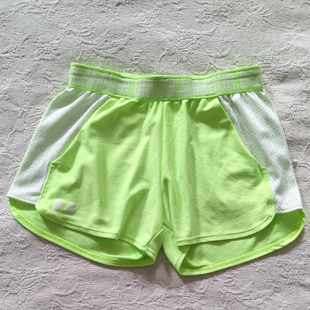 Under Armour Women's Lime Green Athletic Shorts